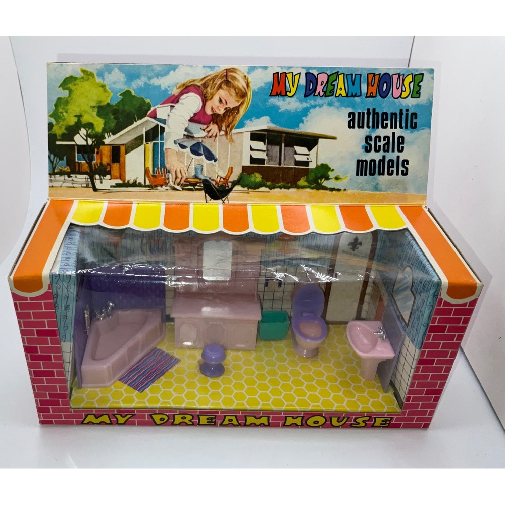 Vintage My Dream House Authentic Scale Models Dollhouse Furniture 6 Room Sets - Picture 2 of 7